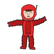 Cartoon Astronaut N143