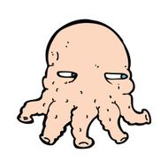Cartoon Alien Face N22