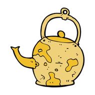 cartoon old tea pot N11