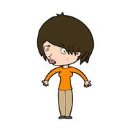 cartoon woman shrugging N62