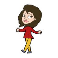 stress free woman cartoon N12