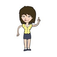 cartoon woman with idea N274