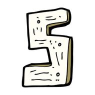 cartoon wooden number N57