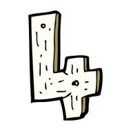 cartoon wooden number N58