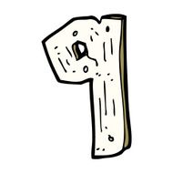 cartoon wooden number N59