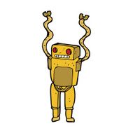 cartoon funny robot N89