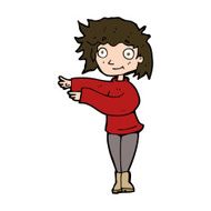 cartoon dancing woman N53