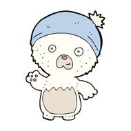 cartoon cute teddy bear in hat N13