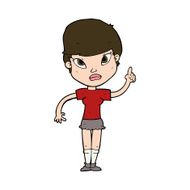 cartoon woman with idea N275