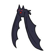 cartoon flying bat N7