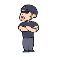 Cartoon Security Guard N14