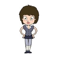 cartoon pretty girl N111