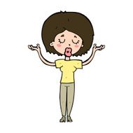 cartoon peaceful woman N11