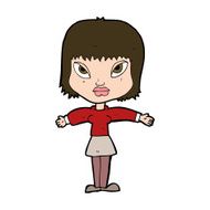 cartoon woman with outstretched arms N11