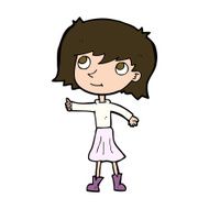 cartoon happy girl N101