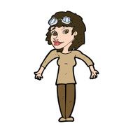 cartoon woman wearing goggles N11