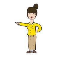 cartoon woman pointing N226