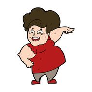 cartoon oveweight woman N11