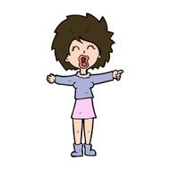 cartoon stressed out woman talking N12