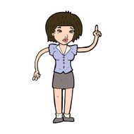 cartoon woman with idea N276