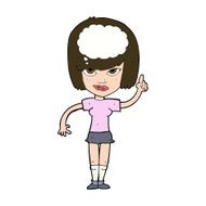 cartoon woman with idea N277