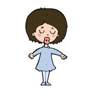 cartoon woman in dress N43