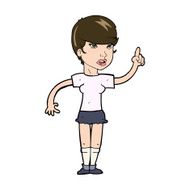 cartoon woman with idea N278