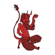 cartoon traditional devil N10