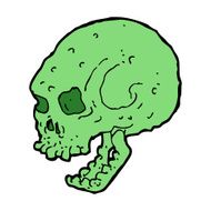 cartoon spooky skull N178