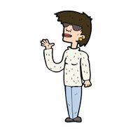 cartoon woman wearing spectacles N44