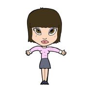 cartoon woman shrugging N63