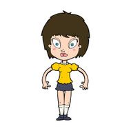 cartoon pretty girl N113