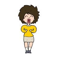 cartoon screaming woman N11