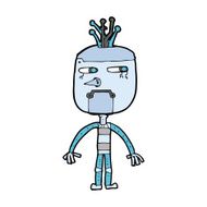 Funny Cartoon Robot N55