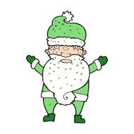 cartoon grumpy santa N11