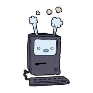 cartoon old computer N49