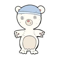 cartoon cute polar bear N60