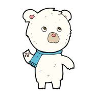 cartoon cute polar bear N62