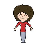 cartoon woman shrugging shoulders N511
