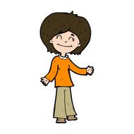 cartoon happy woman N282