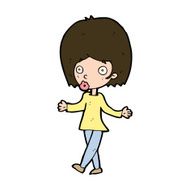 cartoon confused woman N119