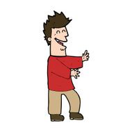 cartoon laughing man N31