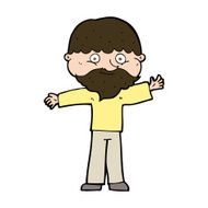 cartoon happy man with beard N48