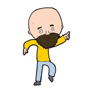 cartoon worried old man pointing N11