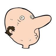 cartoon balding man N22