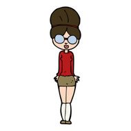 cartoon librarian woman N10