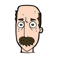 Cartoon Man With Mustache N111