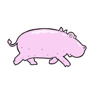 cartoon hippopotamus N15