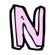 cartoon letter N141