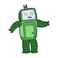 cartoon funny robot N92